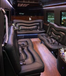 Interior of luxury sprinter van