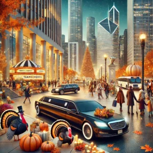 Luxury Limousine on Chicago's Road