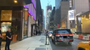 Luxury Black SUV on Road