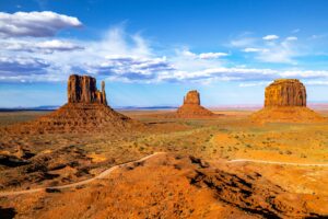View of Rock Formations in the Monument Valley, Arizona, United States