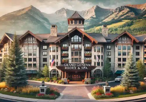 Exterior view of The Grand Geneva Resort & Spa near Alpine Valley