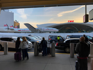 Terminal 5 of JFK Airport with historic TWA airplane