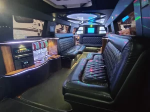 Interior of Hummer Limo