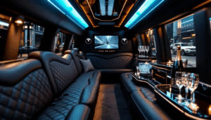 Interior of Stretch Limo