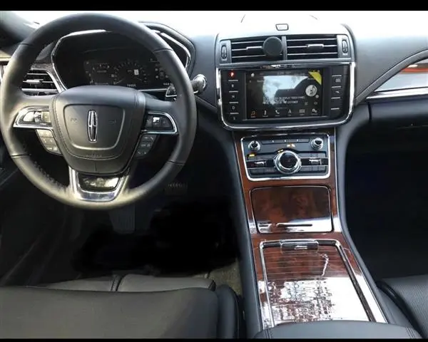 Interior of luxury lincoln continental car