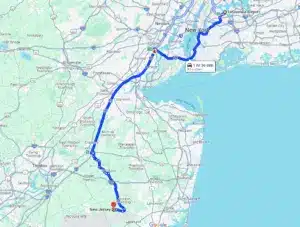 Way from LGA to New Jersey