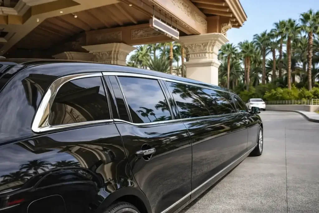 Luxury black limo