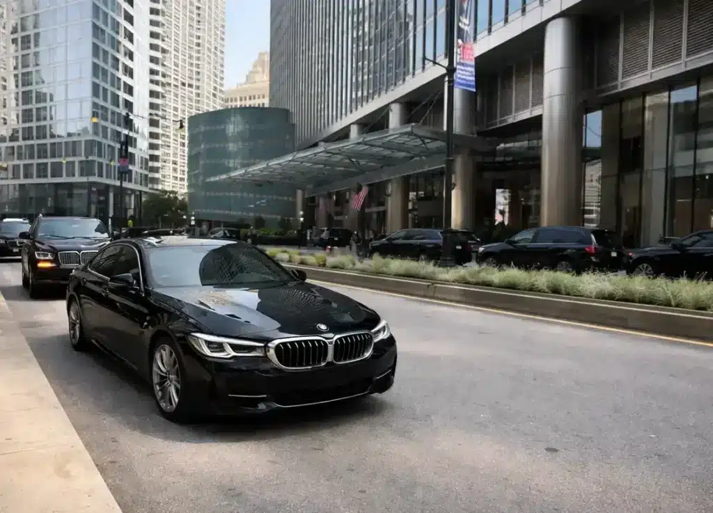 Sleek BMW town car