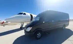 Spacious Black Sprinter Van at FBO