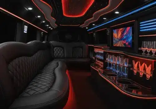 Luxury interior of Hummer Limo