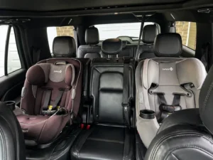 SUV interior with child seats