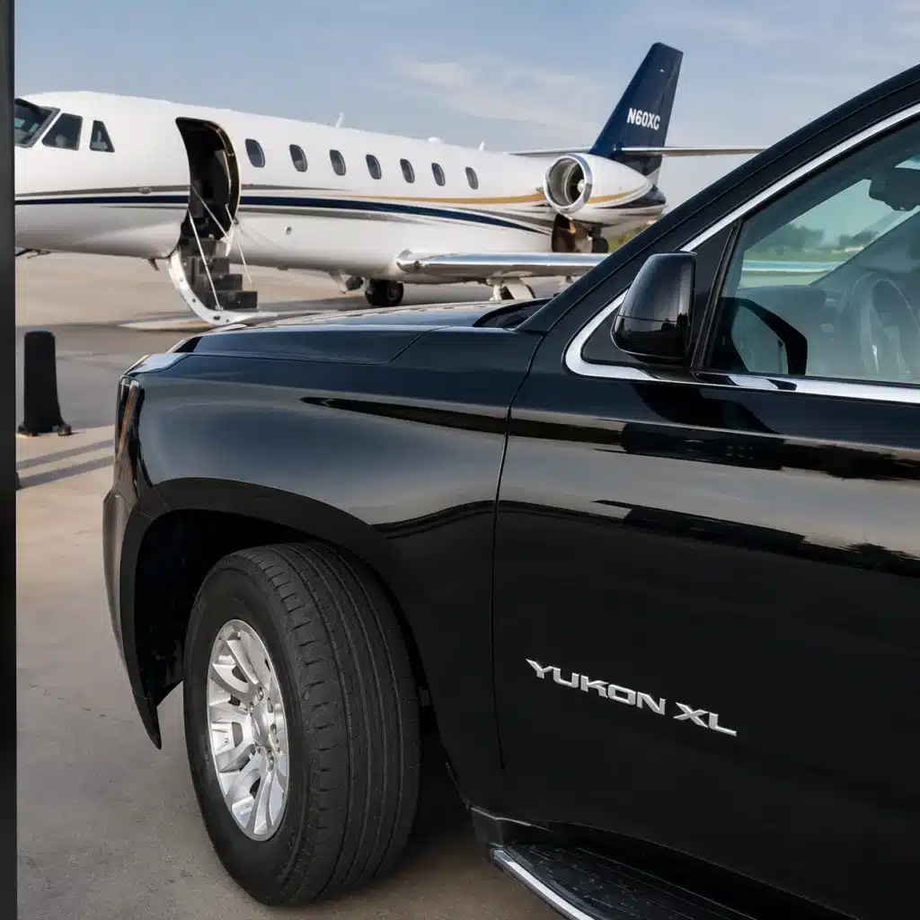 Luxury SUV and private jet