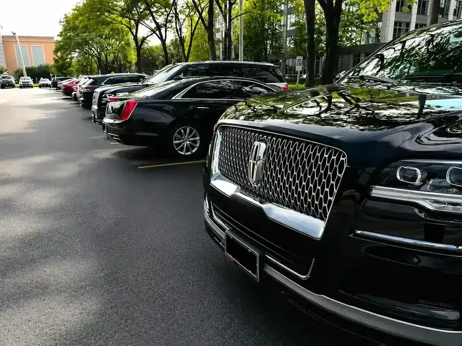 Luxury black Lincoln chauffeur fleet