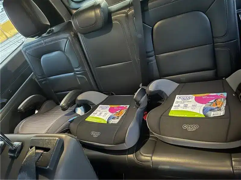 Installed Backless Booster seats